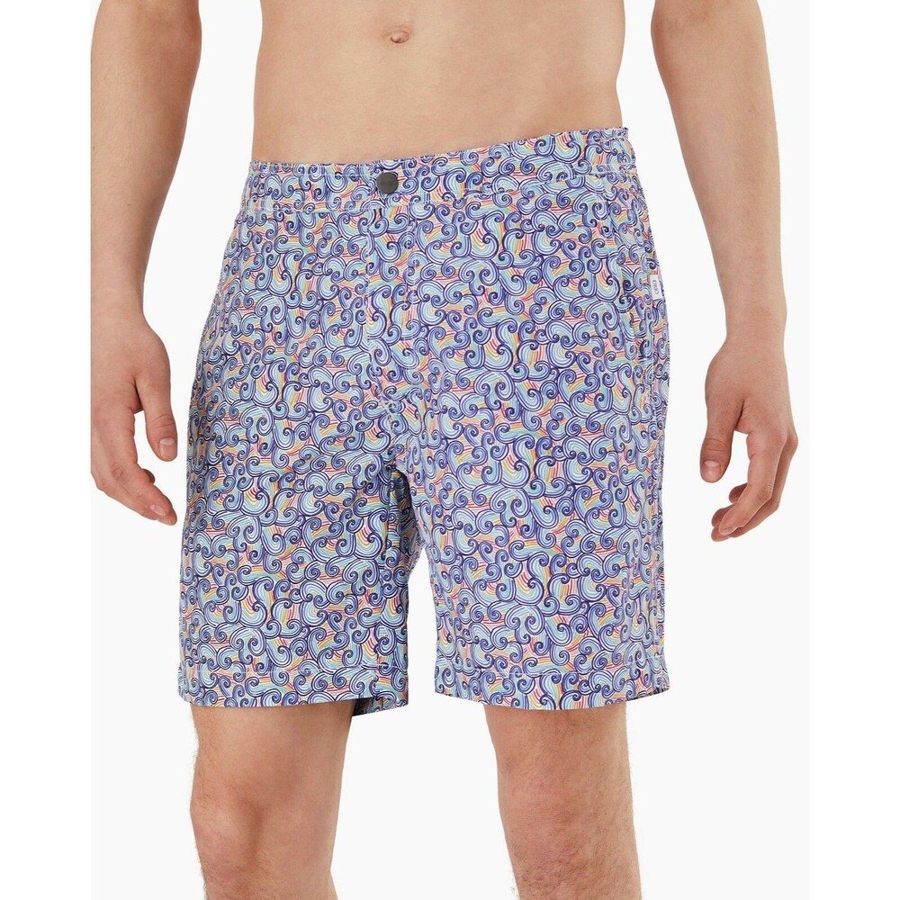 Onia Liberty London Rainbow Waves Swim Trunks